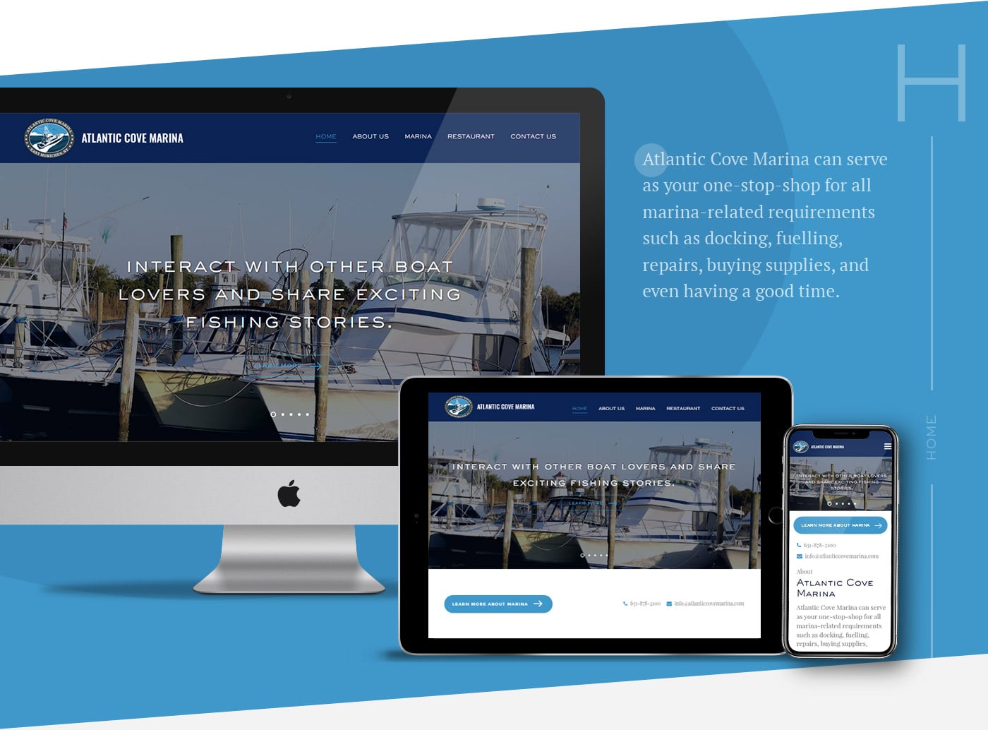 Atlantic Cove Marina - Top Notch Dezigns Web Design portfolio