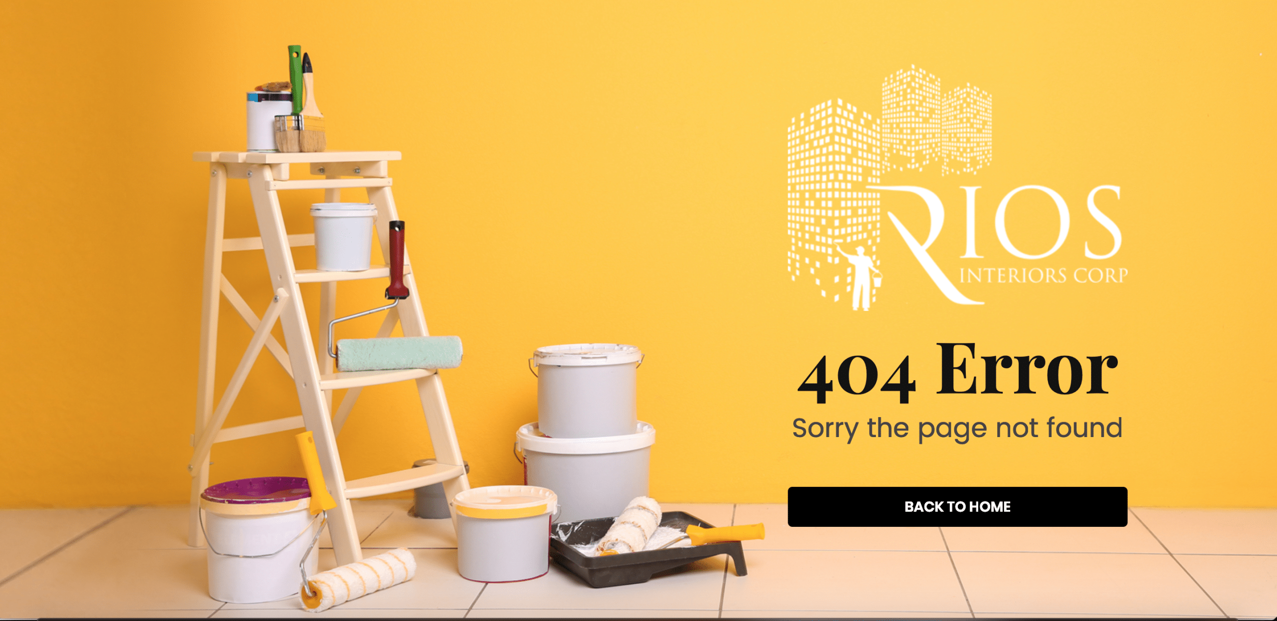 Rios Interiors Corp 404 page created by TND