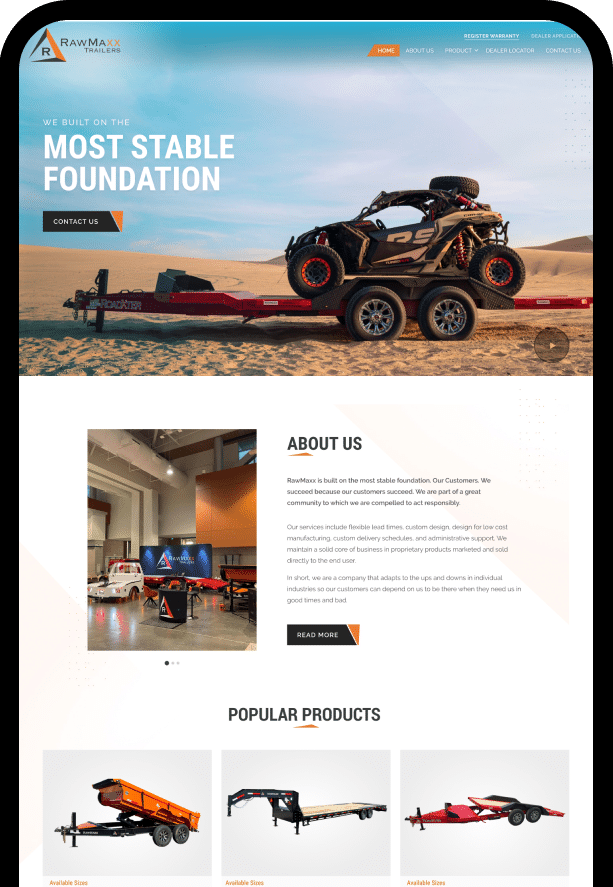 Los Angeles Web Design for RawMaxx - Top Notch Dezigns